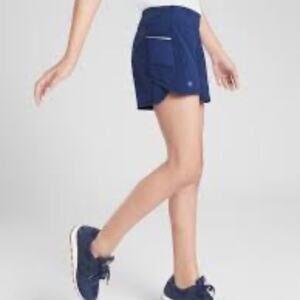 Athleta Shorts Women's Small Cobalt Blue Running Zipper Pockets Activewear